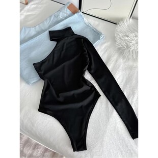Womens Fashion Slim Fit Shoulder Cutout Jumpsuit Autumn