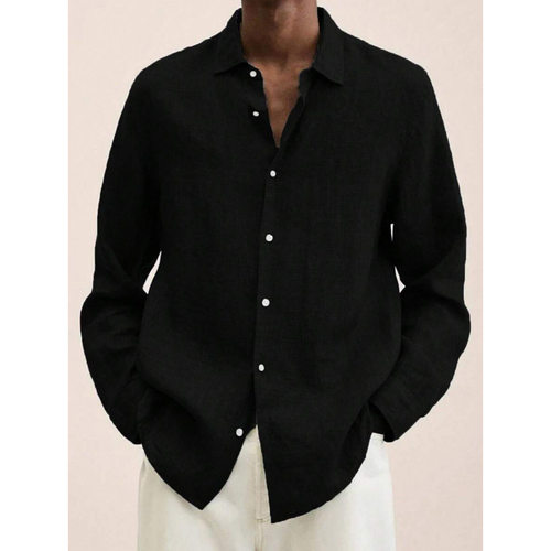 M 62503 V-neck linen loose button cardigan V 领棉麻宽松纽扣