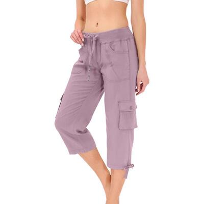 Womens Capris with Pockets Loose Fit Casual Capri Pants