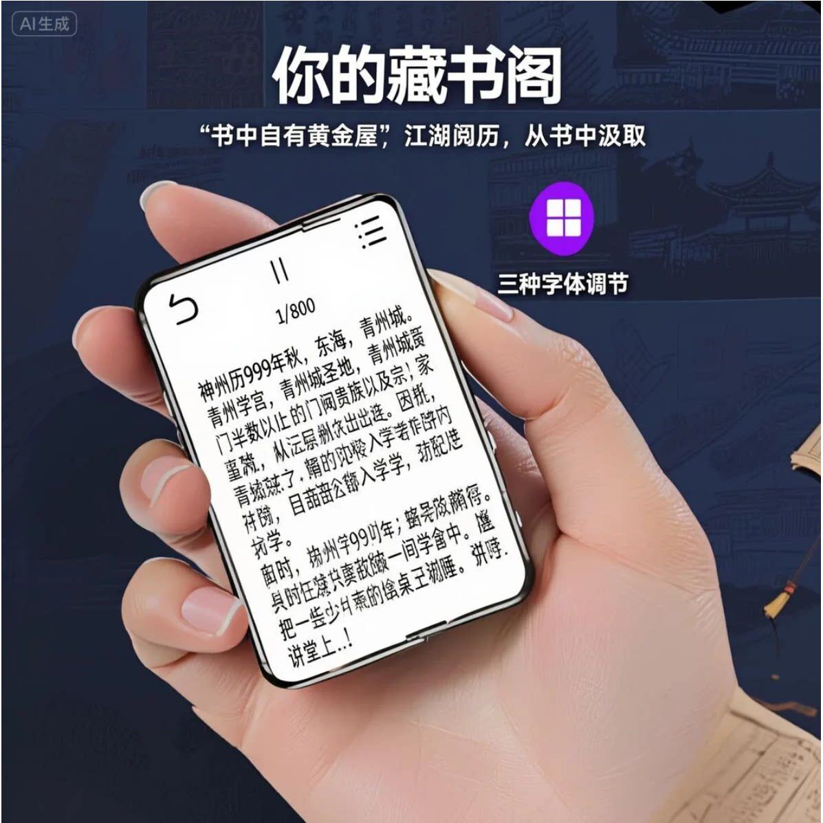 迷你阅读器新款触屏mp3蓝牙随身听播放器mp4学英语听力mp5看小说