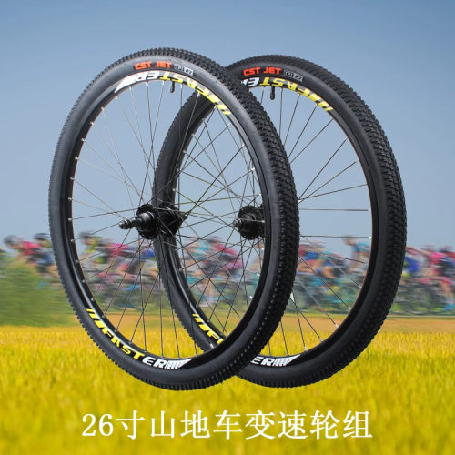 适用永久凤凰26寸山地碟刹款轮组21速24速27速变速自行车前后车轮