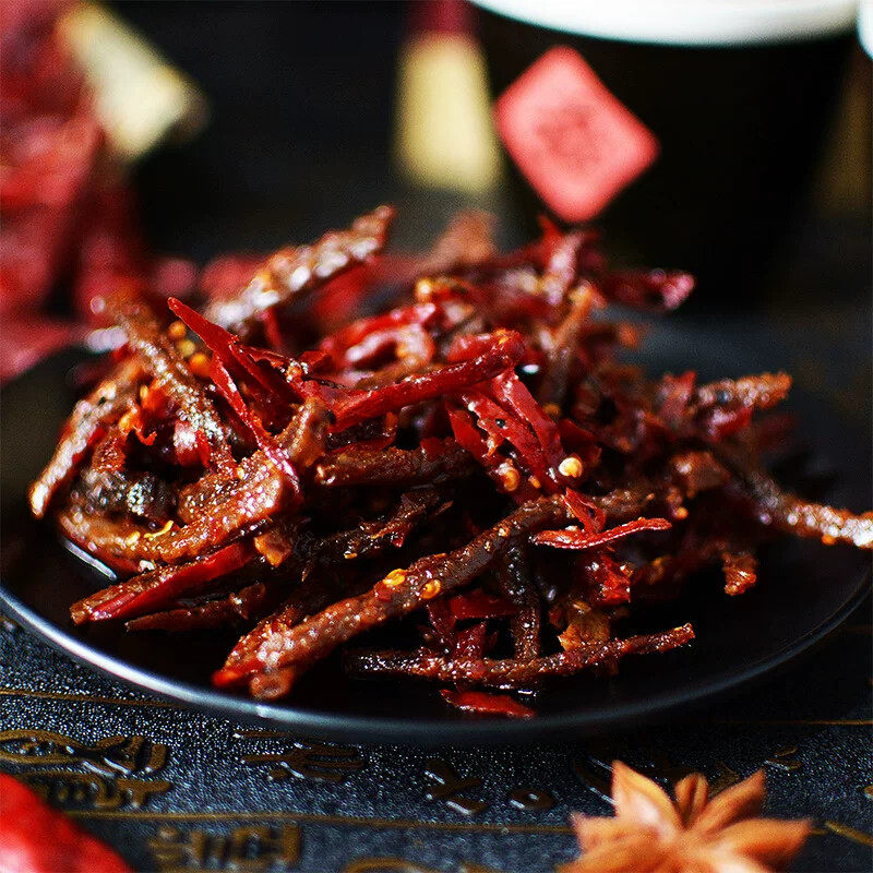 冷吃牛肉干麻辣网红小吃零食袋装熟食真空100克解馋有嚼劲无负担