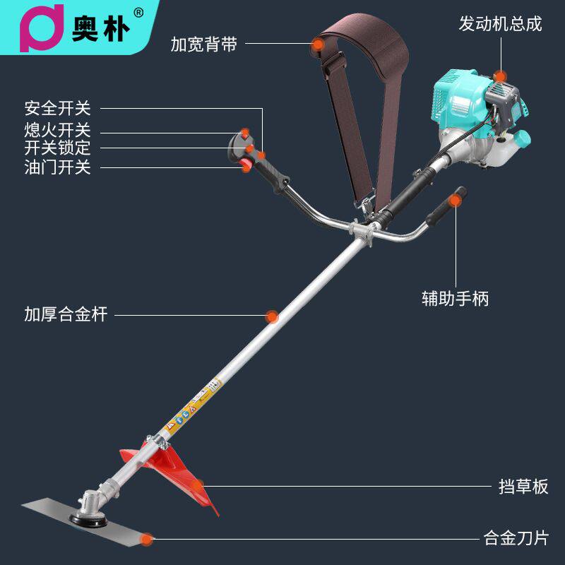 2025新款汽油割草机侧挂式四冲程园林农用汽油机多功能除草机神器