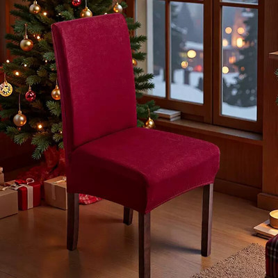 Universal 4 6pcs Velvet Chair Covers for Dining Restaurant
