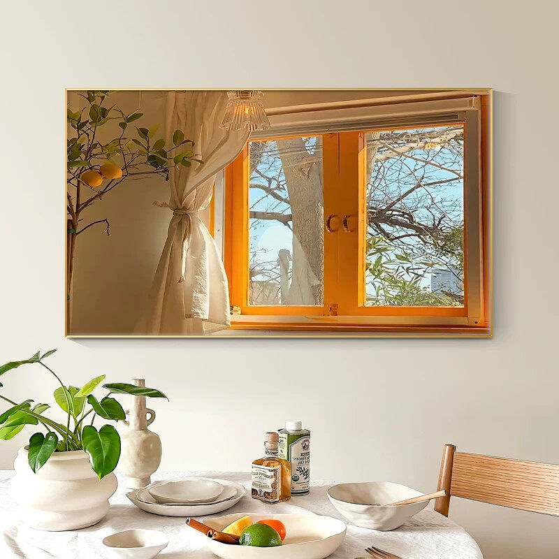 治愈系饭厅装饰画客厅卧室床头背景墙壁画轻奢北欧风饭厅风景挂画