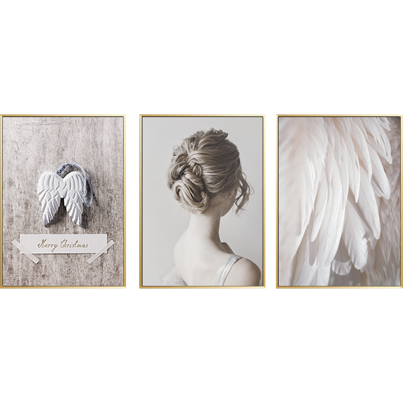 人物北欧ins风客厅背景装饰画卧室床头黑白壁画美容院服装店挂画