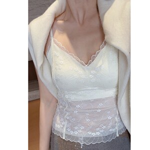 TANTAN 时尚百搭舒适蕾丝四季外穿女士美背5070