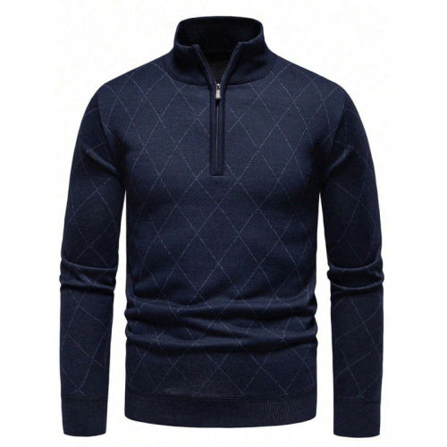 T 52199 Fleece Half-zip Sweater 加绒半拉链毛衣跨境速卖通