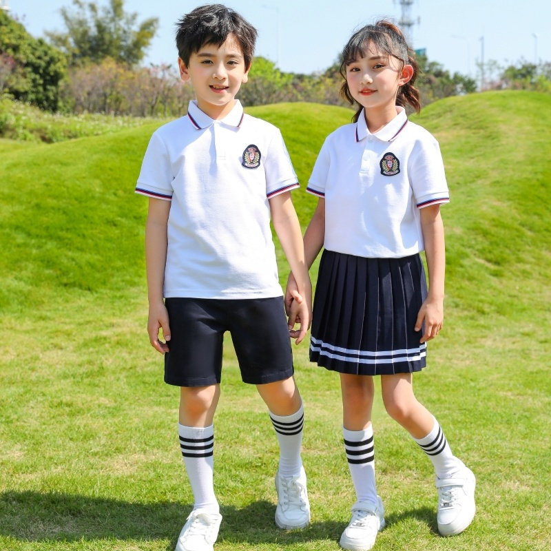 幼儿园园服小学生班服夏季儿童毕业照校服短袖夏装休闲运动装套装