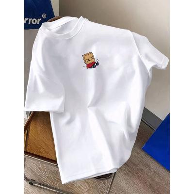 H 26109 Cartoon Print Casual Tee 卡通潮牌宽松短袖跨境外
