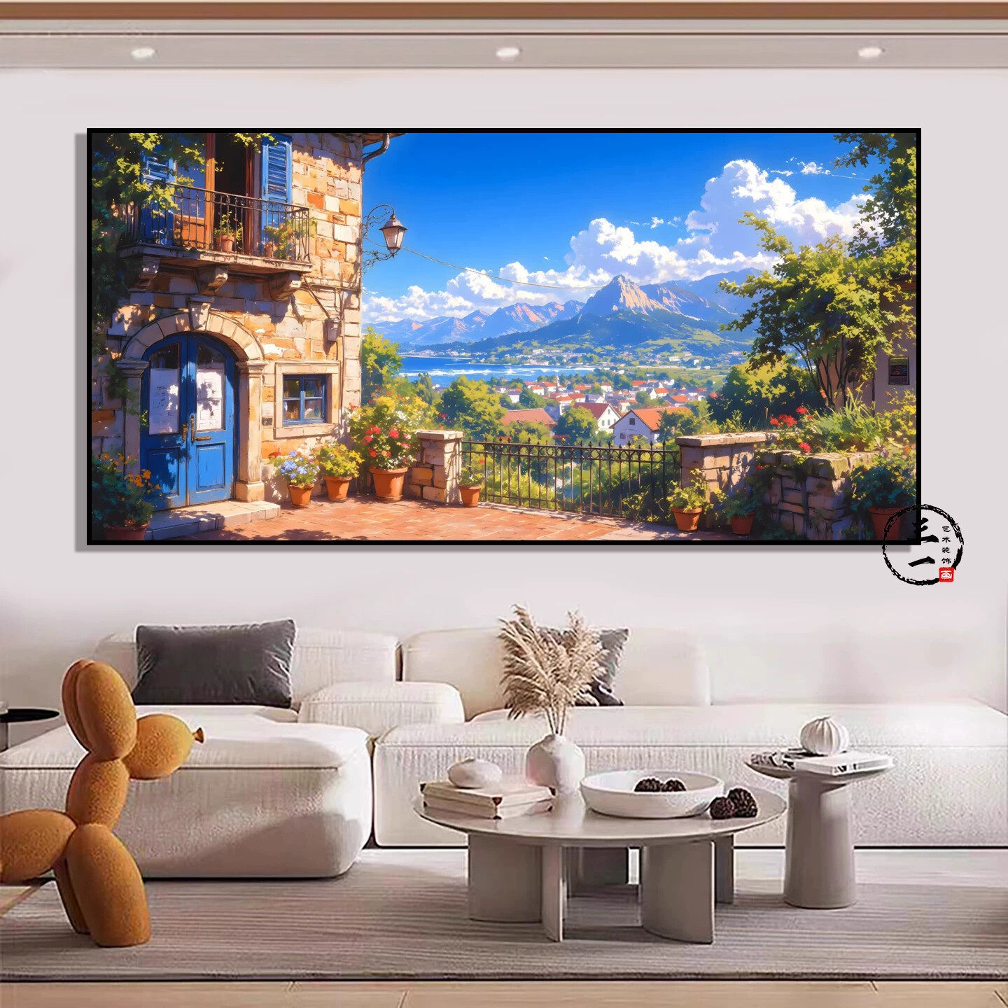 治愈风景客厅挂画北欧风自然风景装饰画清新ins餐厅卧室墙面壁画