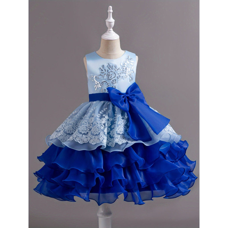 K 87523 Multi lace girls wedding princess dress 多层蕾丝女童