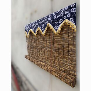 复古窗帘仿古门帘复古风生态简易窗帘草帘背景布直播新款外墙装饰