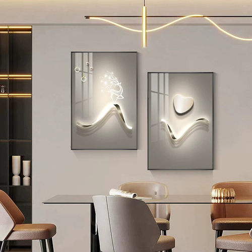 新款2025简约餐厅装饰画客厅过道侧面墙壁画高档大气组合饭厅挂画