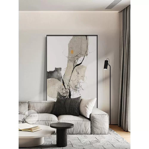 意式极简高级感挂画玄关装饰画2025新款客厅沙发背景墙黑白现代