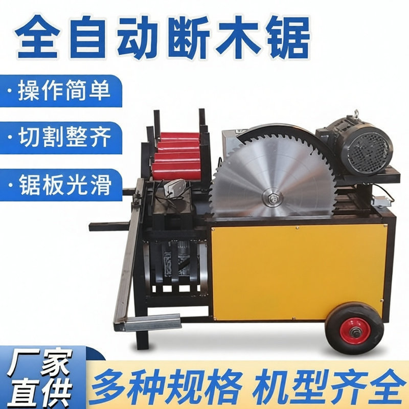 德国进口全自动圆木断木家用原木方木截断小型断料机断料木工切段