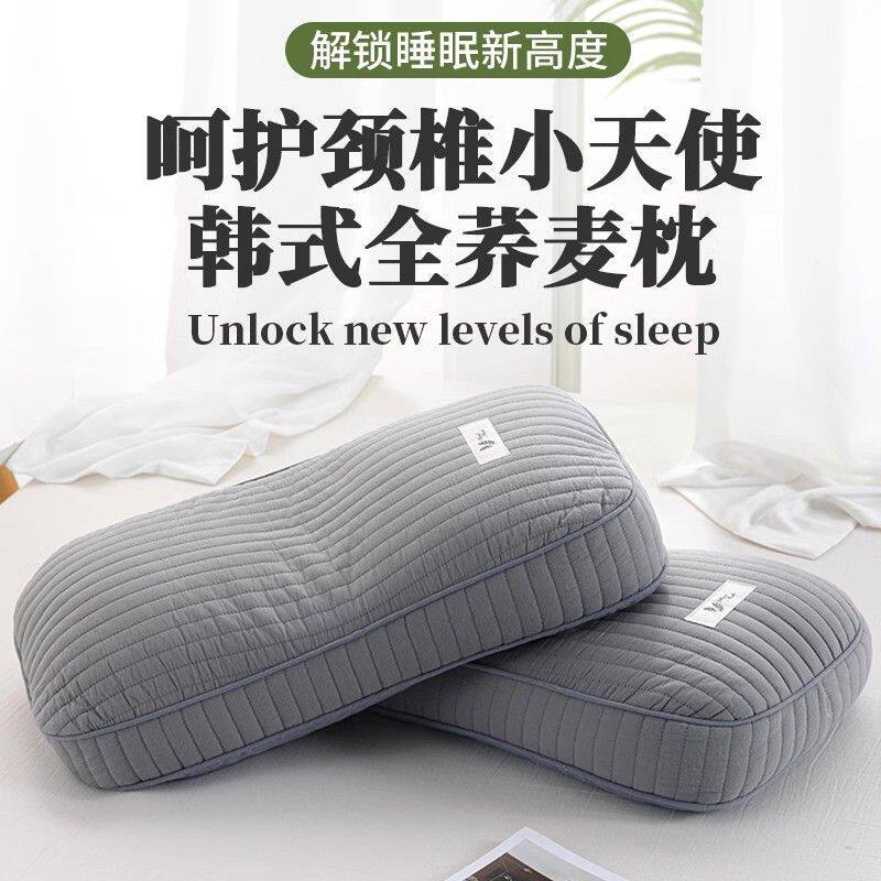 南极人全荞麦枕头枕芯一对套护颈椎枕助睡觉睡眠专用夏季家用硬枕