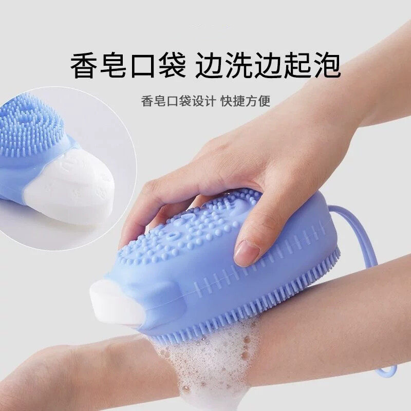 日本搓澡袋打泡网洗澡可挂式网袋香皂盒起泡网碎肥皂袋收纳起泡网