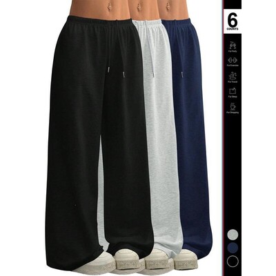 Womens Allseason Simple Front Tie Loose Sweatpants Casual