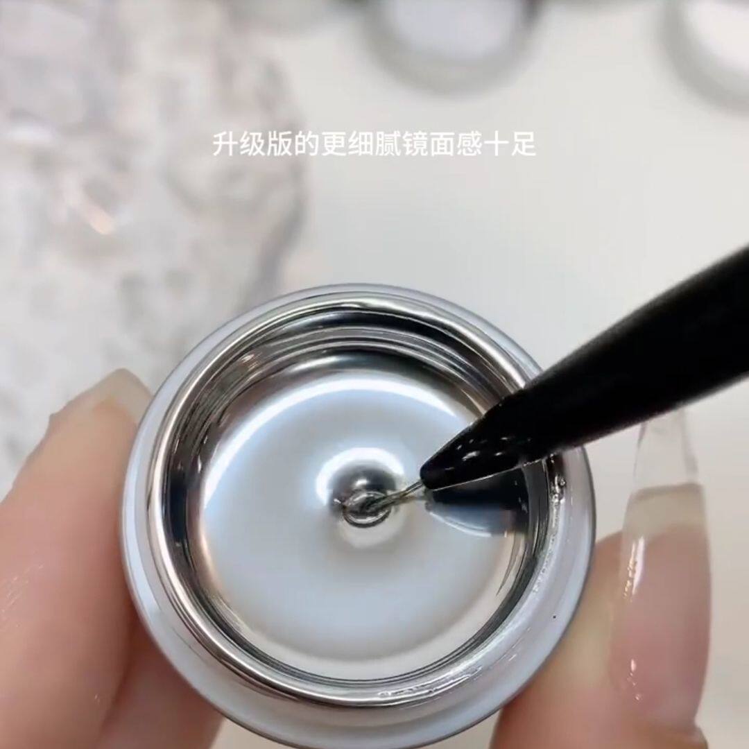 网红法式高密度镜面金属胶彩绘铂金胶画花勾边拉线胶美甲油胶持久