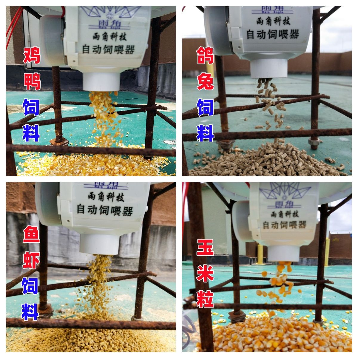 鸡鸭自动饲喂器鸽子定时定量投料器家禽远程控制喂食机太阳能养殖