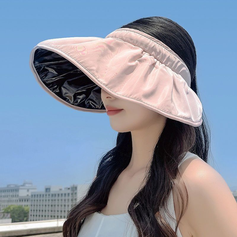 帽子女韩版遮阳帽防晒遮脸太阳帽贝壳渔夫帽防紫外线百搭空顶帽潮