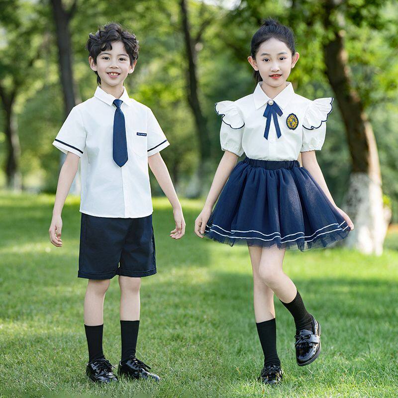 幼儿园园服英伦风儿童毕业照典礼服小学生六一诗歌朗诵合唱演出服