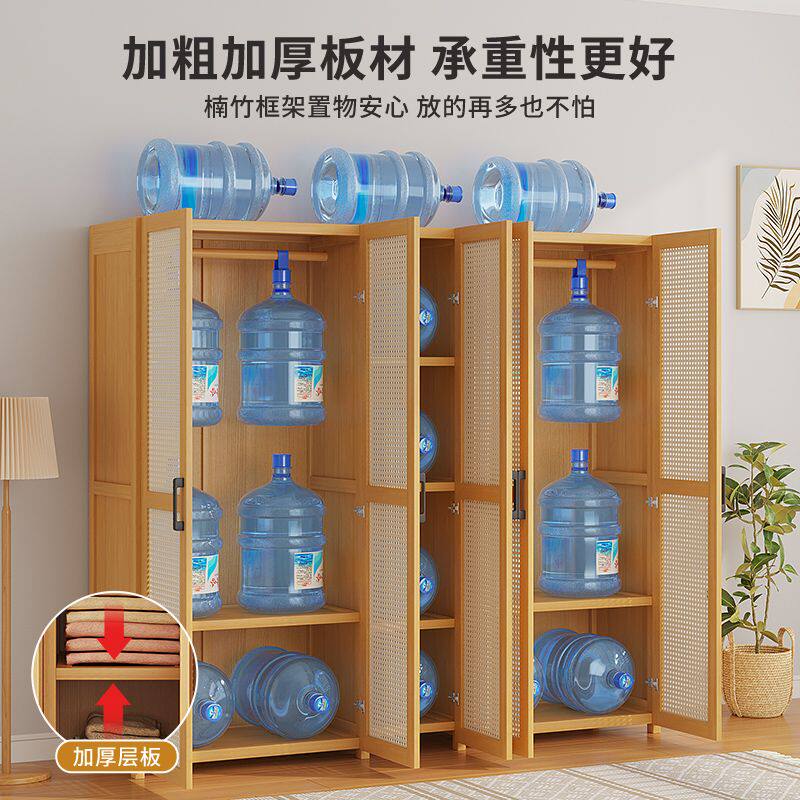 衣柜家用卧室出租房用简易组装经济型楠竹儿童小户型收纳柜子衣橱