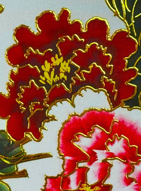 描金浮雕花开富贵国画牡丹花挂画中式客厅沙发背景墙装饰2026新款