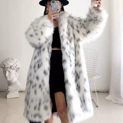2025 New Custom Women's Imitation Fox Fur Coat Thick Loose
