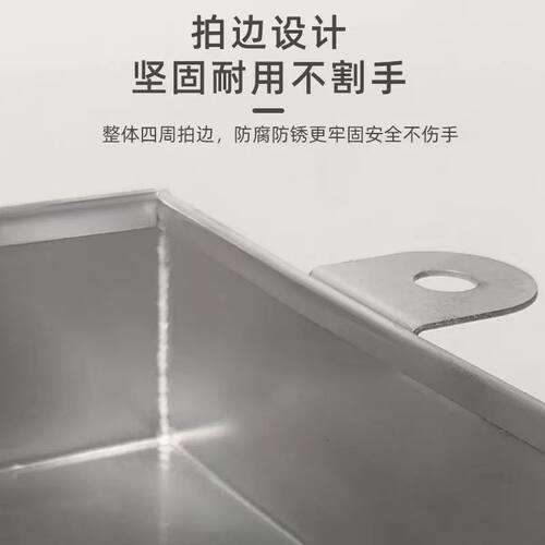 不锈钢空调外机接水盘带排水管室外滴水托盘冷凝水底托接水槽
