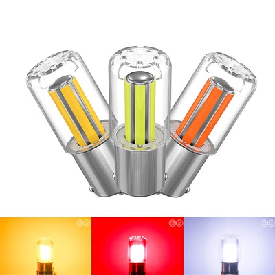 WJ 新款跨境BA15S BAY15D汽车led 1156 1157 5w4面灯丝灯泡12-24V