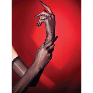 黑色丝绸防晒透明短超薄性感丝光圆轻高弹性丝绸防抢夺丝袜五指手