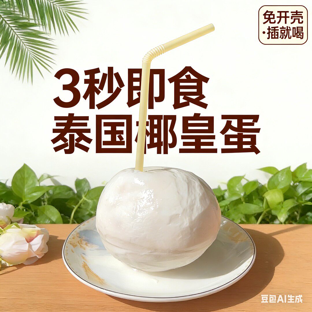 无壳椰子香水奶椰椰子蛋真空装液氮锁鲜泰国丹嫩沙多