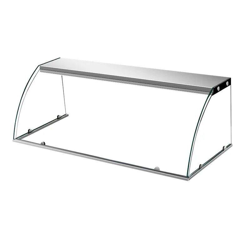 弧形玻璃罩玻璃罩商用摆摊食品浴霸灯加热保温柜多功能台式展示柜