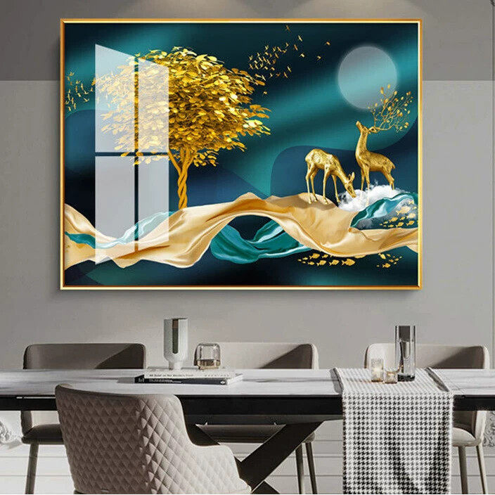 餐厅晶瓷装饰画单幅轻奢横版北欧风格酒杯饭厅背墙面壁画厨房挂画
