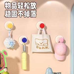 【拍一发十】多巴胺吸盘挂钩免打孔强力承重家用高颜值吸盘挂钩客