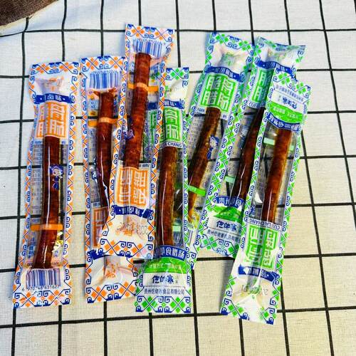 仡佬寨腊香情脆骨贵州即食小腊肠休闲小吃火锅辣卤黑椒味