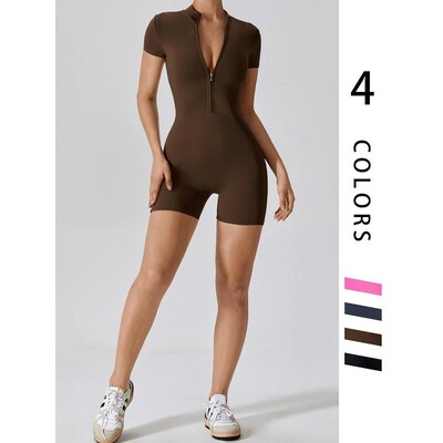 H 81198 Women's Zip Yoga Jumpsuit 瑜伽连体服 跨境主打