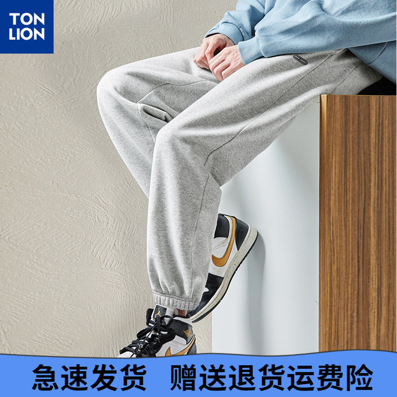 唐狮2025年冬季新款运动裤男士韩版宽松束脚潮牌休闲裤子卫裤青年