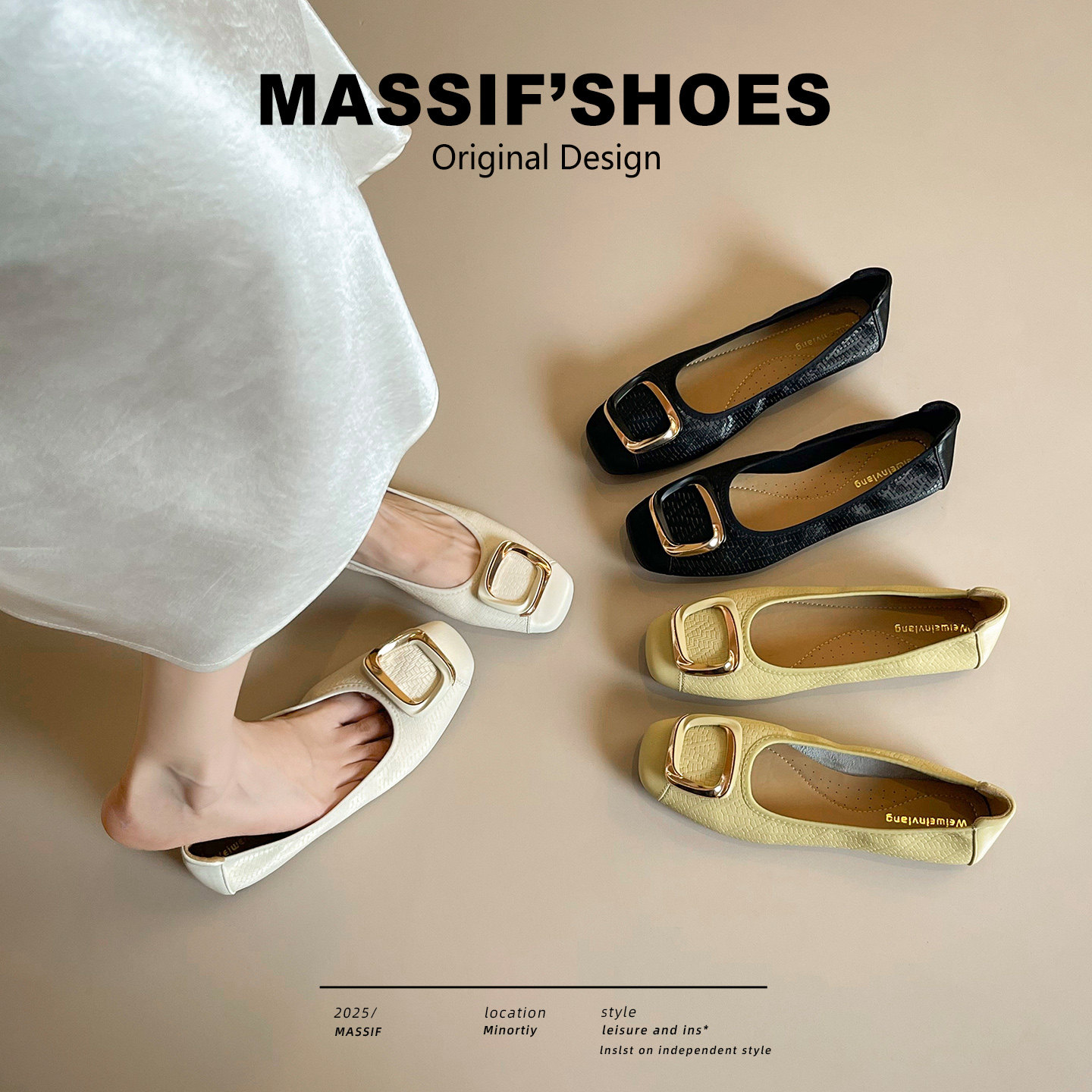 平底单鞋女款2026新款春秋软底不累脚一脚蹬奶奶鞋通勤浅口豆豆鞋