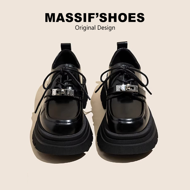 法式厚底英伦风百搭乐福鞋单鞋