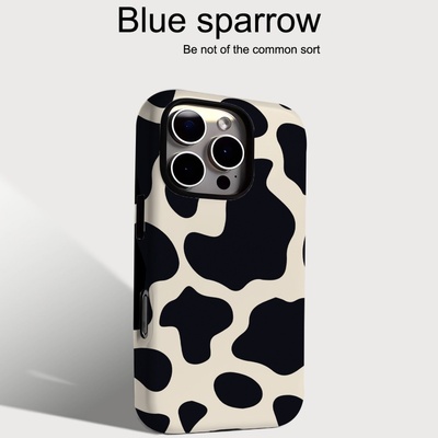 小众奶牛纹二合一菲林手机壳