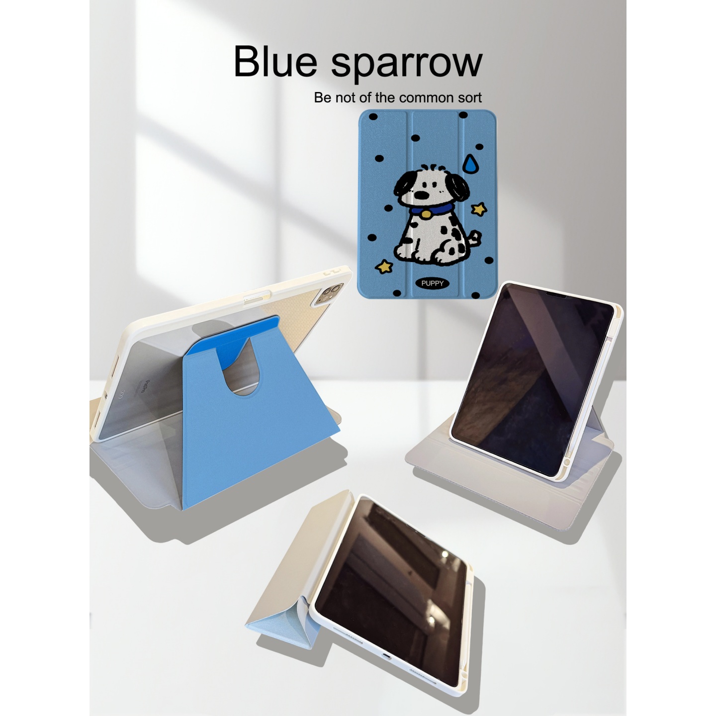 搞怪流汗小狗360旋转平板保护壳