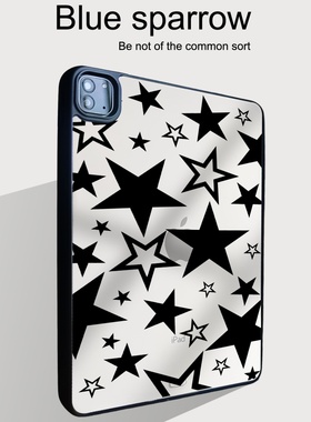 韩风黑色星星苹果平板保护套适用iPadAir7新款ipad11单壳13寸air6女11寸超薄高透mini6保护壳iPad10无笔槽pro