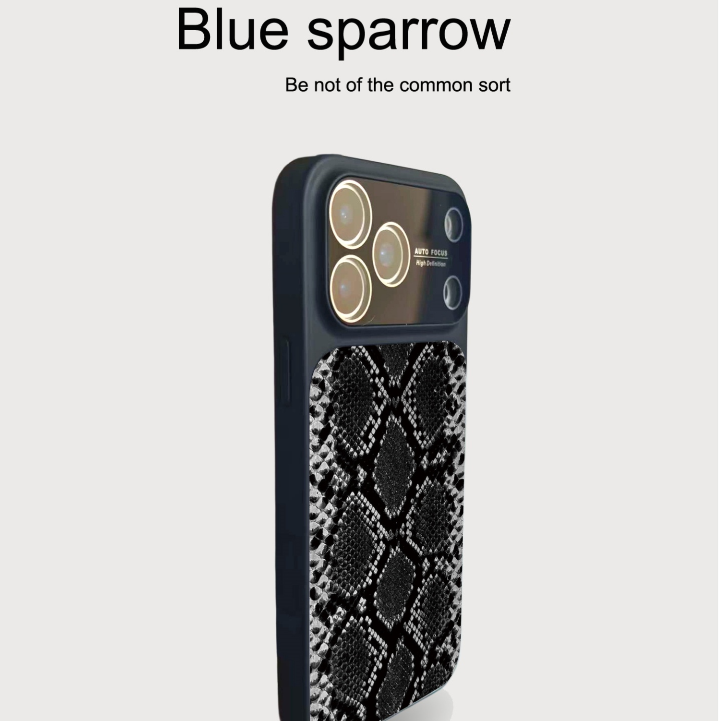 个性蛇纹镜头膜仿原玻璃手机壳