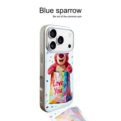 彩色袋子草莓熊刀锋菲林手机壳