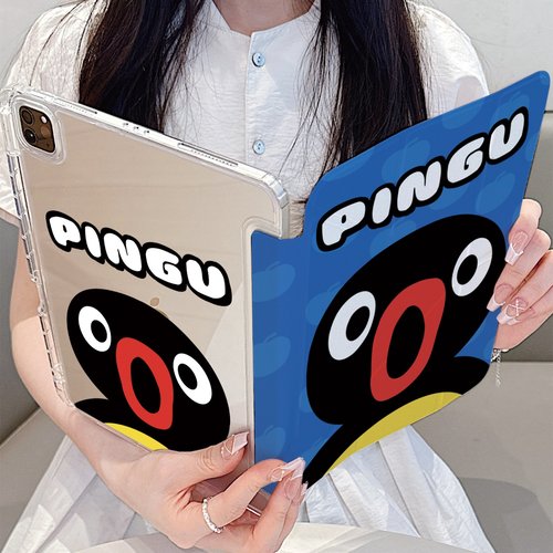 搞怪大嘴企鹅Y折平板保护壳