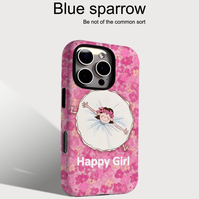 甜美花海女孩二合一菲林手机壳