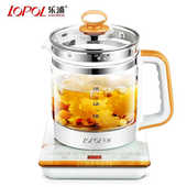 乐浦1.8L养生壶加厚玻璃多功能电煮花茶全自动烧水壶煎药壶煮茶器